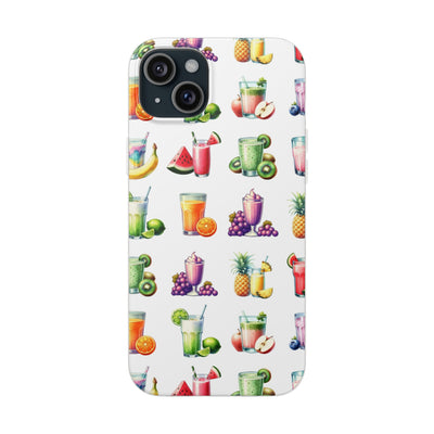 Cute Flexi Phone Cases, For Iphones and Samsung Galaxy Phones, Tropical Summer Fruit Cocktails, Galaxy S23 Phone Case, Samsung S22 Case, Samsung S21, Iphone 15, Iphone 14, Iphone 13