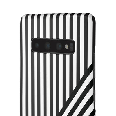Aesthetic Black White Stripes Cute Phone Case Sleek Snap - For iPhone 17 Pro Max iPhone 16 Pro iPhone 15 Iphone 14 Plus 13 Pro 12 11 10 Gift - Studio40ParkLane