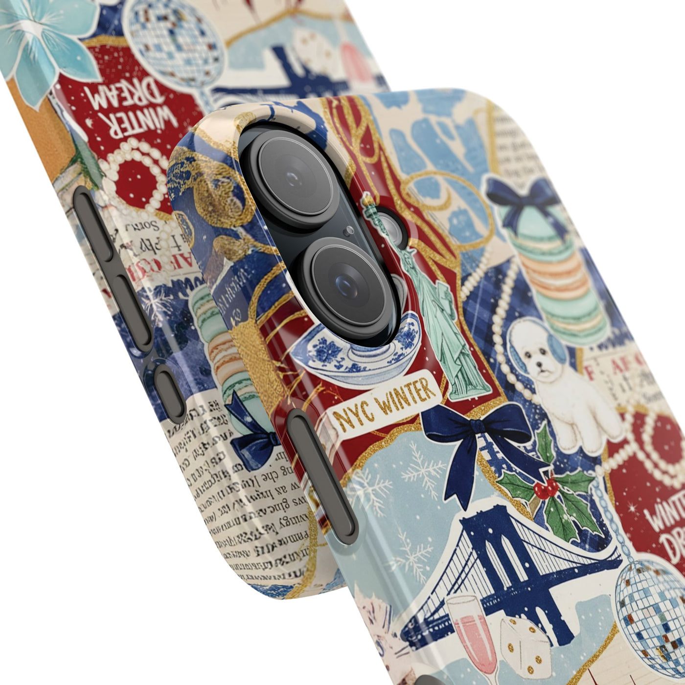 Slim New York Winter Coquette Collage Cute Phone Case for Iphone 16 - | iPhone 15 Pro Max Case | iPhone 14 Case Iphone 13 12 11 10 9 8 7 X - Studio40ParkLane