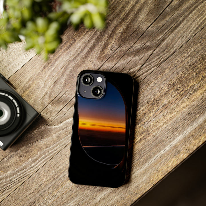Slim Cute Phone Cases for Iphone - | iPhone 15 Case | iPhone 15 Pro Max Case, Iphone 14 Case, Iphone 14 Pro Max, Iphone 13, Airplane Window Sunset - Studio40ParkLane