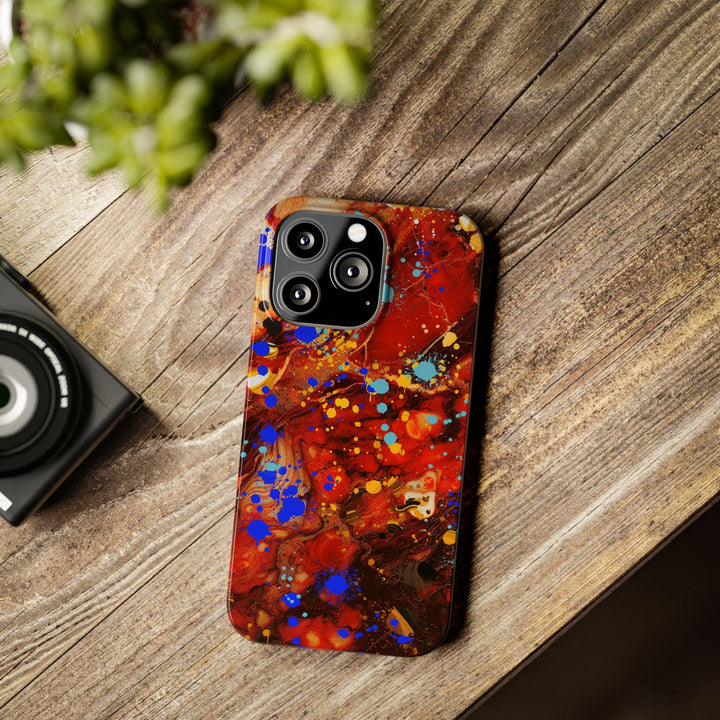 Slim Cute Phone Cases for Iphone - | iPhone 15 Case | iPhone 15 Pro Max Case, Iphone 14 Case, Iphone 14 Pro Max, Iphone 13, Fall Marble Paint Splash - Studio40ParkLane