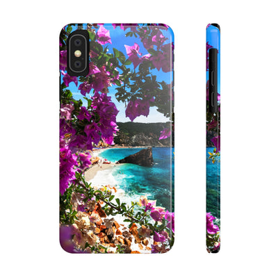 Bougainvillea Sea View Slim Cute Phone Cases for Iphone  | iPhone 15 Case | iPhone 15 Pro Max Case, Iphone 14, Iphone 14 Pro Max, Iphone 13