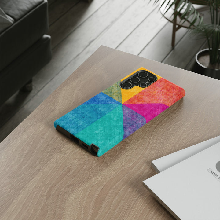 Impact Resistant, Colored Shapes, Cute Phone Cases for Samsung S24, S23, S22, S21, IPhone 15 pro Iphone 14 pro Iphone 13 IPhone 12 Iphone 11 - Studio40ParkLane