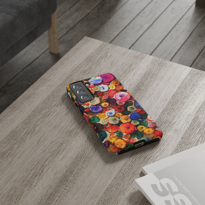 Impact Resistant, Fall Colors Buttons, Cute Phone Cases for Samsung S24, S23, S22, S21, IPhone 15 pro Iphone 14 pro Iphone 13 IPhone 12 Iphone 11