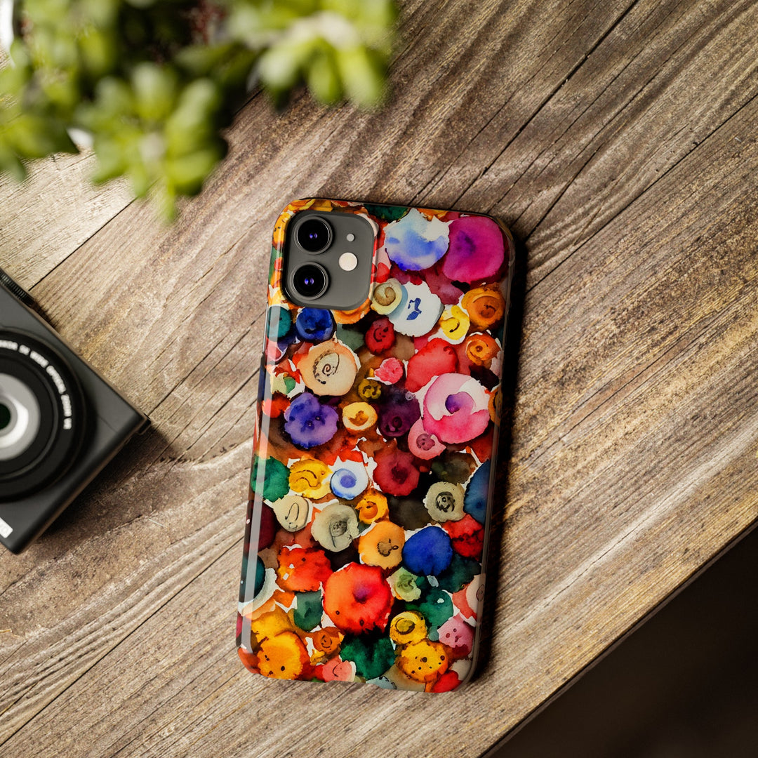 Slim Cute Phone Cases for Iphone | iPhone 15 Case | iPhone 15 Pro Max Case, Iphone 14, Iphone 14 Pro Max, Iphone 13, Colorful Buttons Abstract - Studio40ParkLane