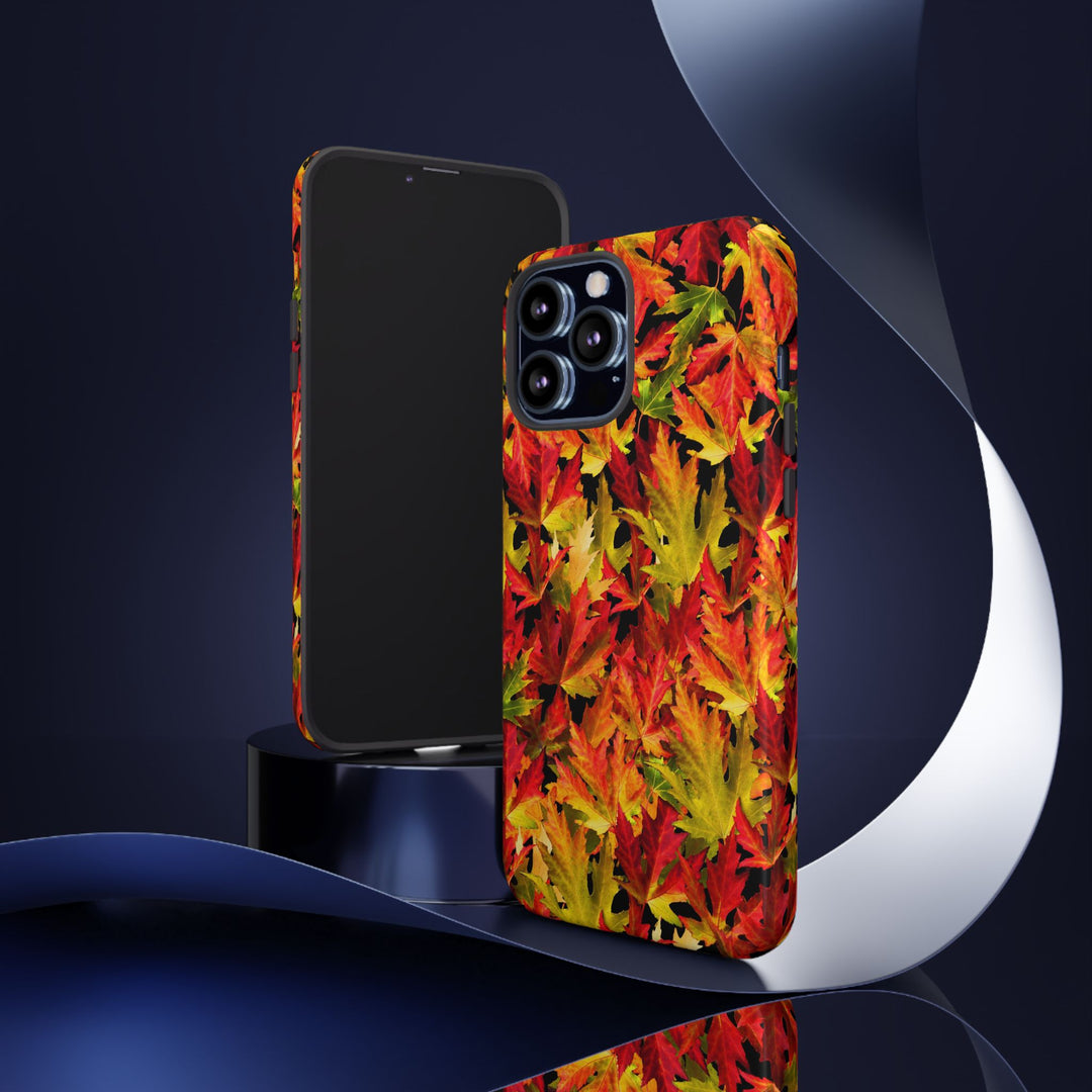 Fall Leaves Impact Resistant, Cute Phone Cases for Samsung S24, S23, S22, S21, IPhone 15 pro Iphone 14 pro Iphone 13 IPhone 12 Iphone 11 - Studio40ParkLane