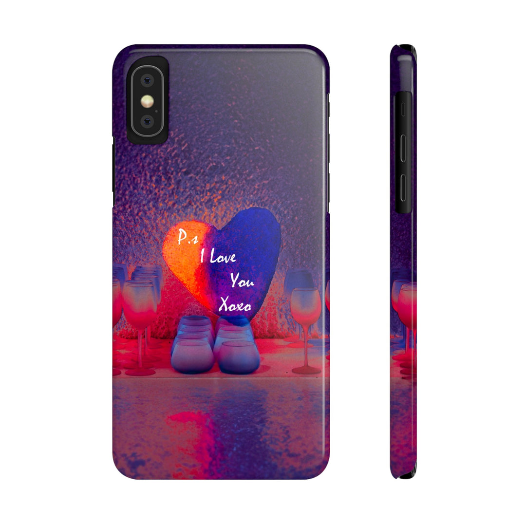 Slim Cute Phone Cases for Iphone - | iPhone 15 Case | iPhone 15 Pro Max Case, Iphone 14 Case, Iphone 14 Pro Max, Iphone 13, PS I Love You Heart - Studio40ParkLane