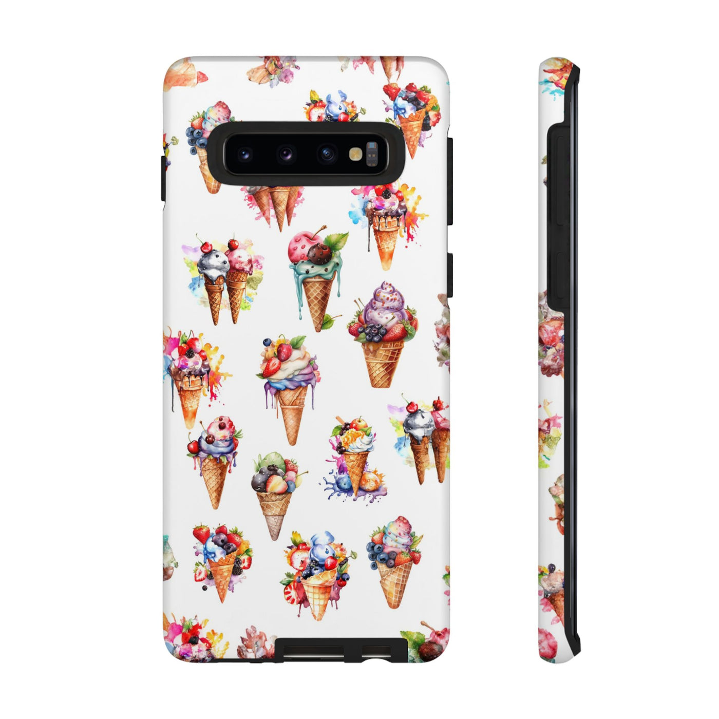 Impact Resistant, Summer Icecream, Cute Phone Cases for Samsung S24, S23, S22, S21, IPhone 15 pro, Iphone 14 pro, Iphone 13 IPhone 12, Iphone 11