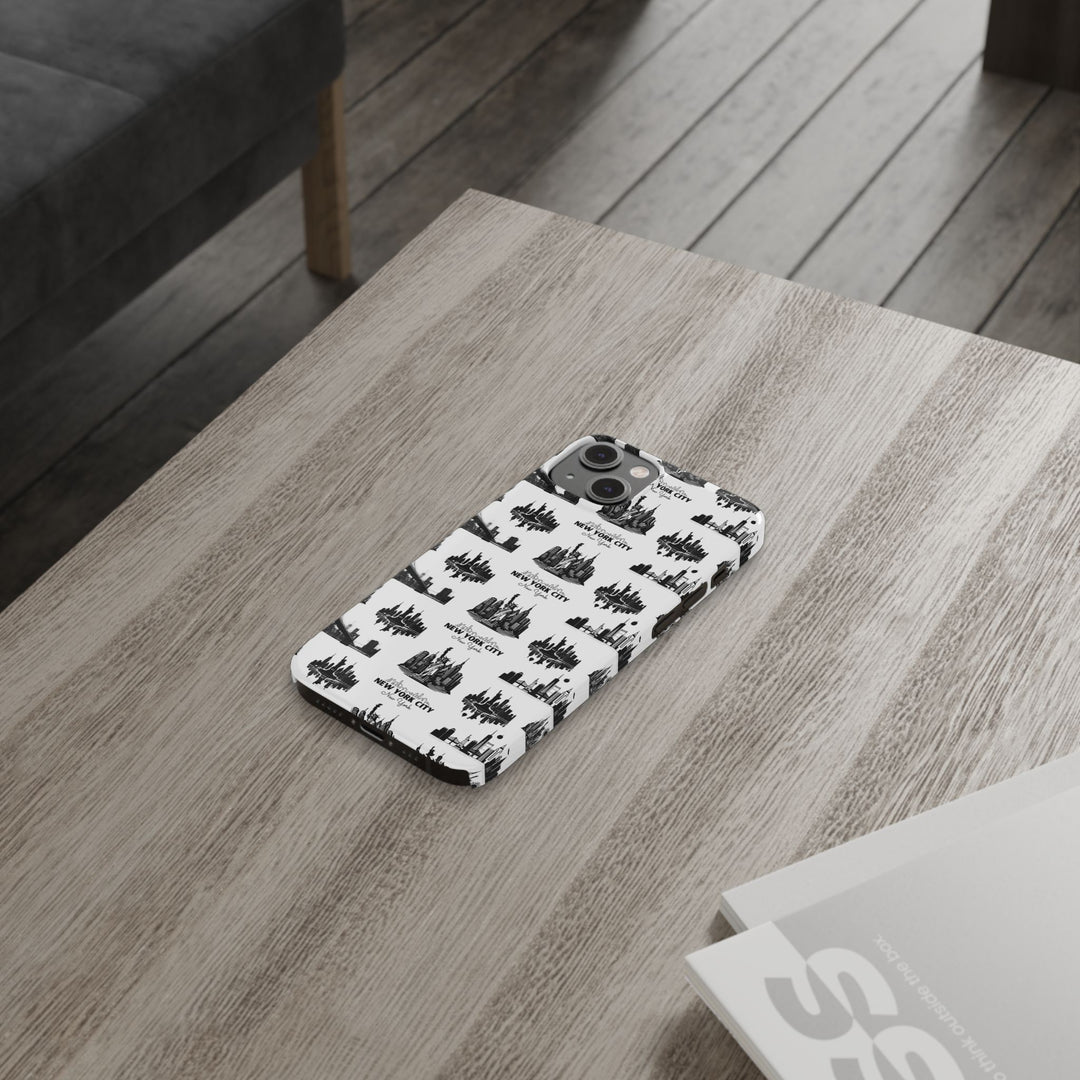 Slim New York Skyline Collage Coquette Gift for Her Cute Phone Cases for Iphone 16 Pro Max | iPhone 15 Case | iPhone 15 Pro Max Case, Iphone 14, Iphone 14 Pro Max, Iphone 13 12 11 8 7 - Studio40ParkLane