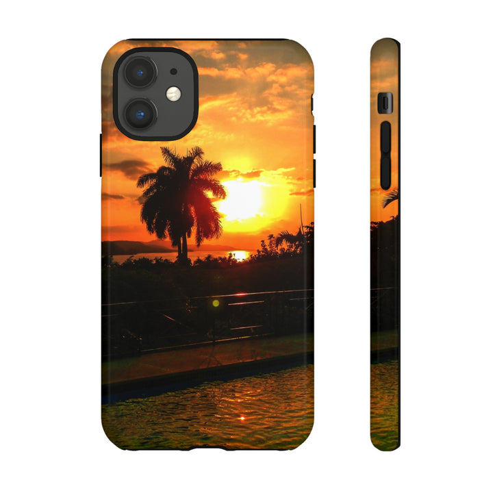 Cute Samsung Case | Cool Iphone Case | Summer Jamaica Pool Sunset, Samsung S24, S23, S22, S21, IPhone 15 Case | Iphone 14 Case, Iphone 13 Case - Studio40ParkLane
