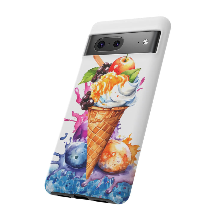 Impact Resistant, Summer Ice Cream Cone, Cute Phone Cases for Samsung S24, S23, S22, S21, IPhone 15 pro Iphone 14 pro Iphone 13 IPhone 12 Iphone 11 - Studio40ParkLane