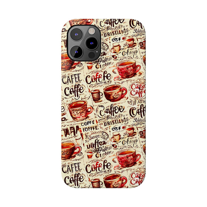 Slim Cute Phone Cases for Iphone - | iPhone 15 Case | iPhone 15 Pro Max Case, Iphone 14 Case, Iphone 14 Pro Max, Iphone 13, Paris Coffee Cup - Studio40ParkLane