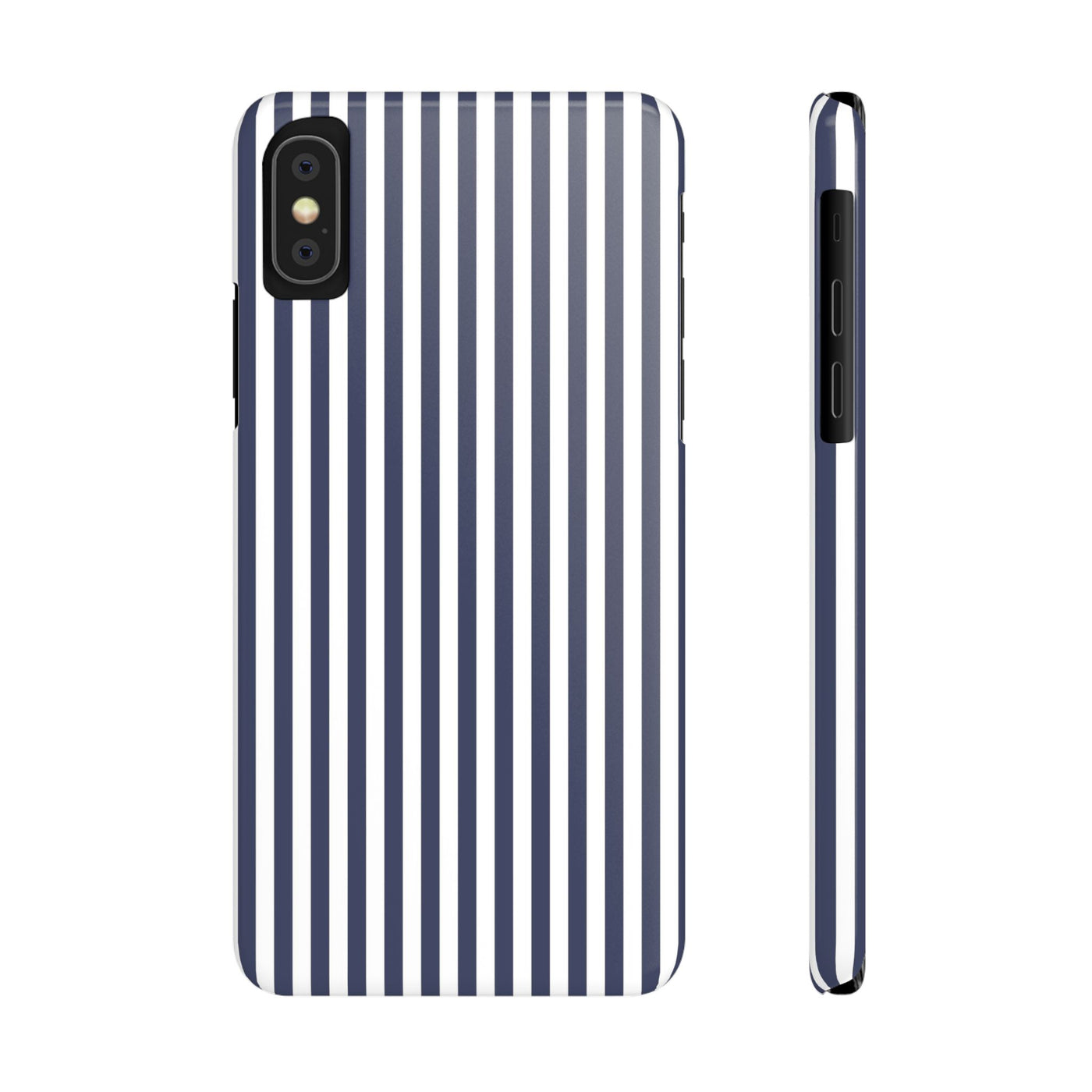 Slim Navy Blue Striped Cute Phone Case for Iphone 16 - | iPhone 15 Pro Max Case | iPhone 14 Case Iphone 13 12 11 10 9 8 7 XS X Gift for Her - Studio40ParkLane
