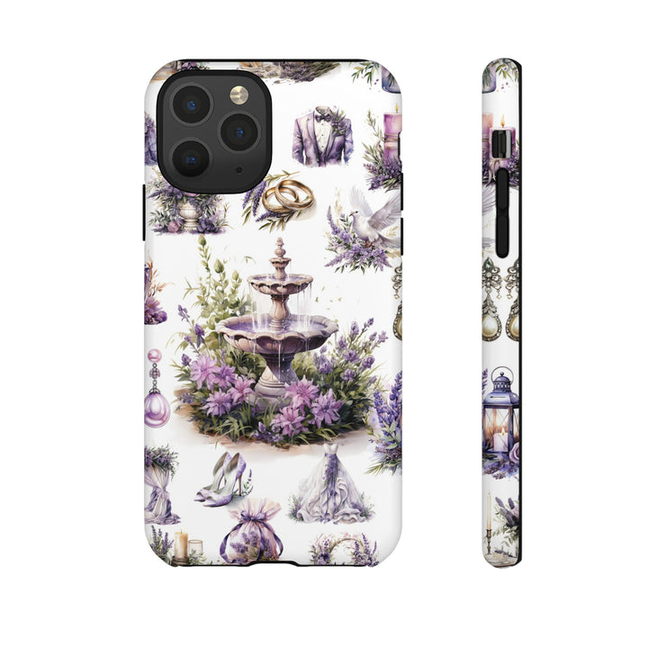 Impact Resistant, Lavender Wedding, Cute Phone Cases for Samsung S24, S23, S22, S21, IPhone 15 pro Iphone 14 pro Iphone 13 IPhone 12 Iphone 11 - Studio40ParkLane