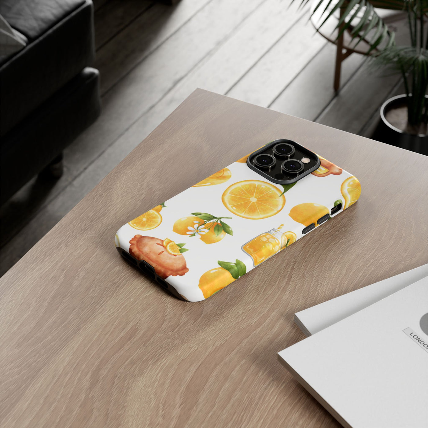 Impact Resistant, Lemon Fruit Pie, Cute Phone Cases for Samsung S24, S23, S22, S21, IPhone 15 pro Iphone 14 pro Iphone 13 IPhone 12 Iphone 11