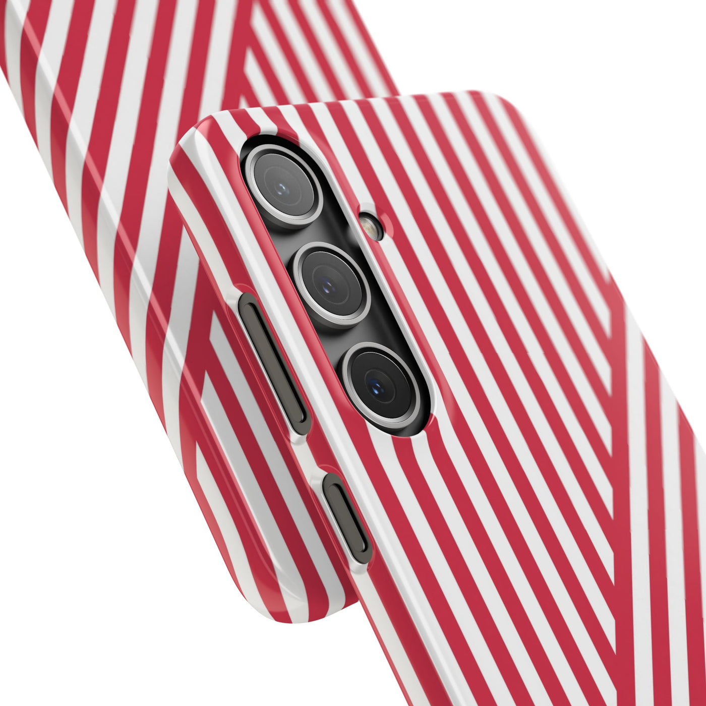 Aesthetic Winterberry Red Stripes Cute Phone Case Sleek Snap - For iPhone 17 Pro Max iPhone 16 Pro iPhone 15 Iphone 14 Plus 13 Pro 12 11 10 Gift - Studio40ParkLane