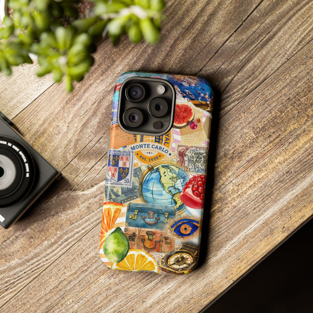 Cute European Summer Collage Phone Case, for IPhone 16 Case | Iphone 15, Iphone 14, IPhone 13 Case, 11 8 7, Samsung Galaxy S24, S23, S22, S21 Extra Protective - Studio40ParkLane