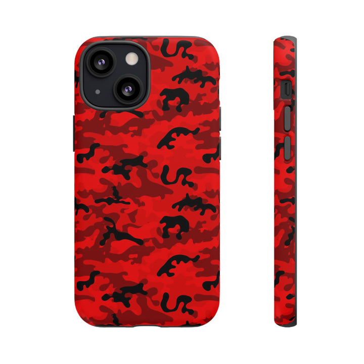 Impact Resistant, Red Camo Camouflage, Cute Phone Cases for Samsung S24, S23, S22, S21, IPhone 15 pro Iphone 14 pro Iphone 13 IPhone 12 Iphone 11 - Studio40ParkLane