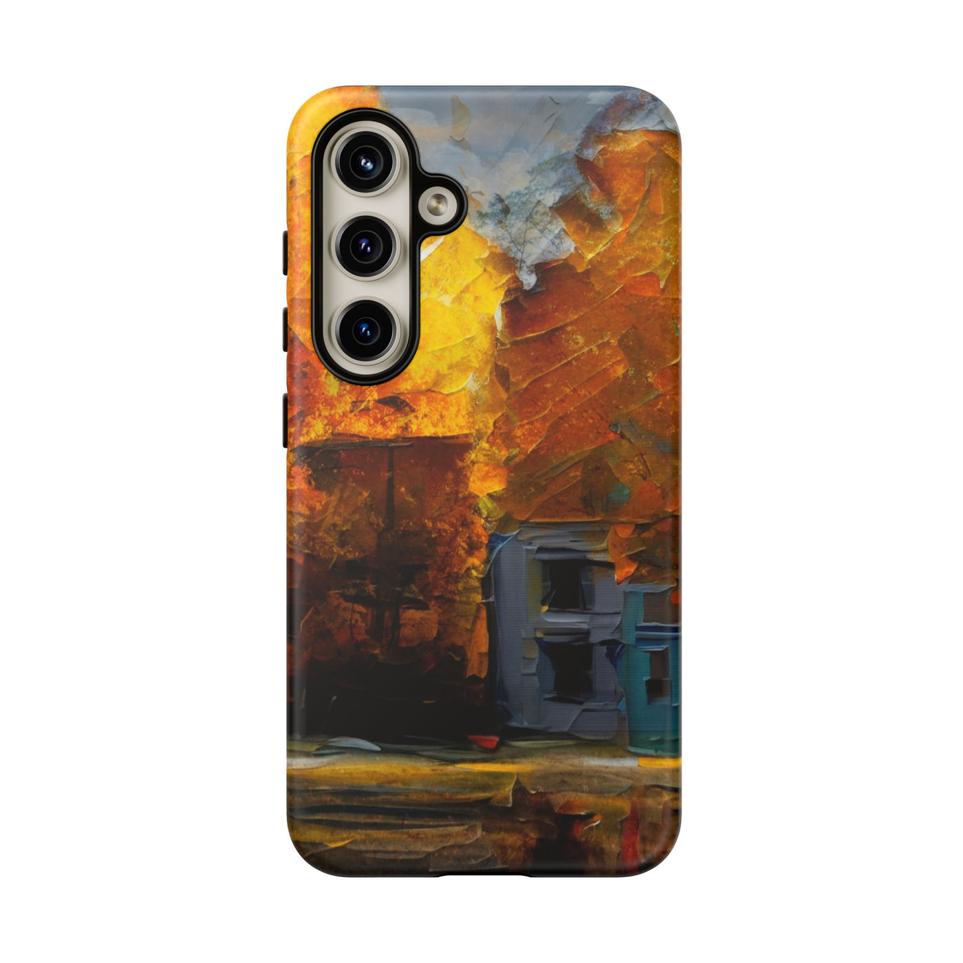 Impact Resistant, Fall Leaves Oil Painting, Cute Phone Cases for Samsung S24, S23, S22, S21, IPhone 15 pro Iphone 14 pro Iphone 13 IPhone 12 Iphone 11