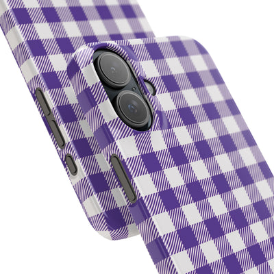 Slim Purple Gingham Gift for Her Cute Phone Cases for Iphone 16 Pro Max | iPhone 15 Case | iPhone 15 Pro Max Case, Iphone 14, 13, 12, 11, 10, 8, 7