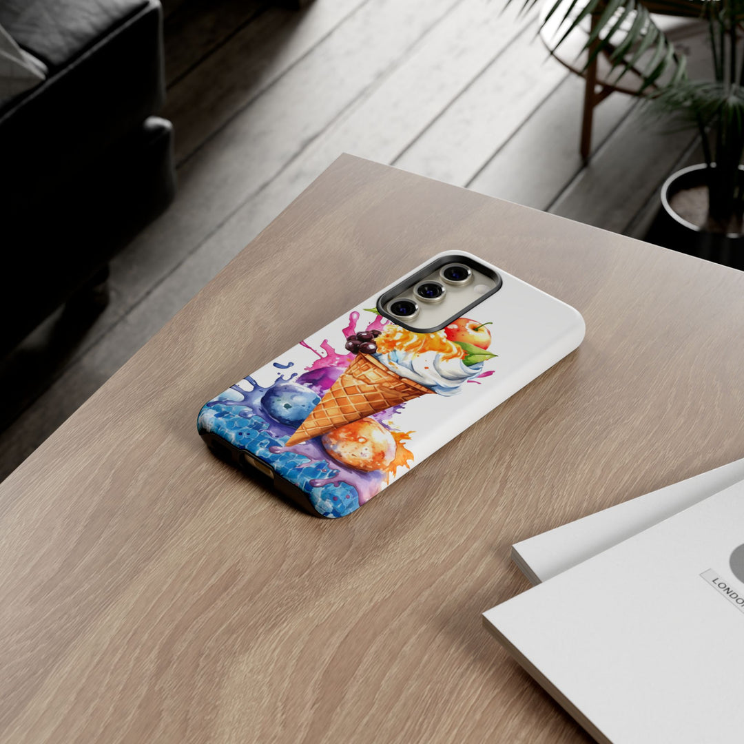 Impact Resistant, Summer Ice Cream Cone, Cute Phone Cases for Samsung S24, S23, S22, S21, IPhone 15 pro Iphone 14 pro Iphone 13 IPhone 12 Iphone 11 - Studio40ParkLane