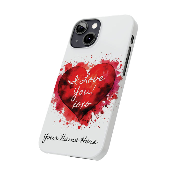 Slim Personalized Slim Cute iPhone Cases - | iPhone 15 Case | iPhone 15 Pro Max Case, Iphone 14 Case, Iphone 14 Pro Max, Iphone 13, Valentine Heart Love - Studio40ParkLane