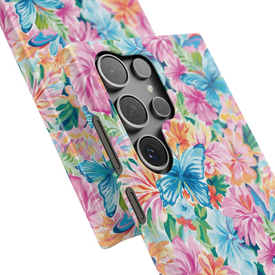 Snap Butterflies Flowers Cute Phone Cases for Samsung S24, S23, S22, S21, S20, Plus and Ultra, Iphone 16 Pro Max, Iphone 15, 14, 13, 12, 11, 10 - Studio40ParkLane