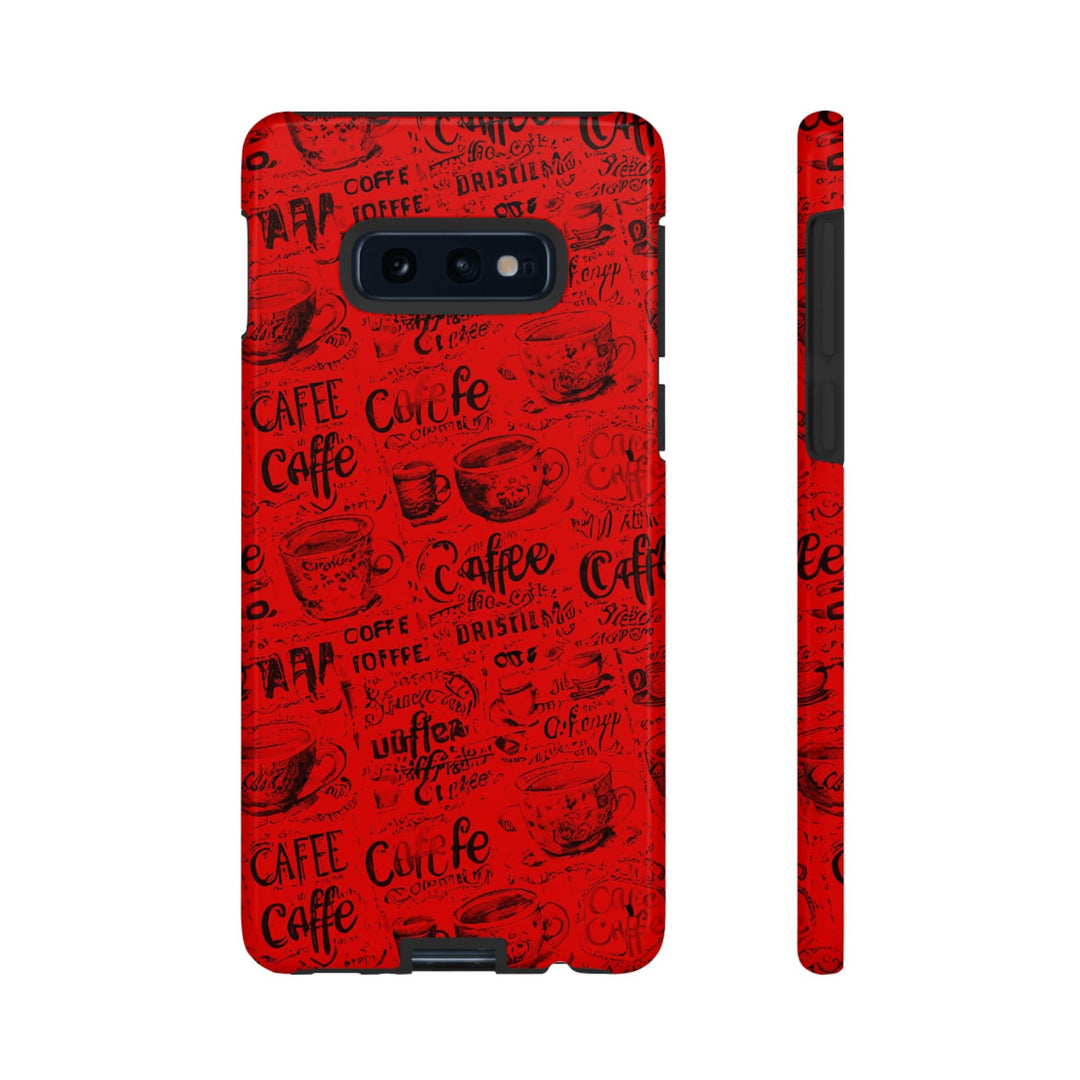 Cute Samsung Phone Case | Aesthetic Samsung Phone Case | Galaxy S23, S22, S21, S20 | Red Black Coffee, Protective Phone Case - Studio40ParkLane