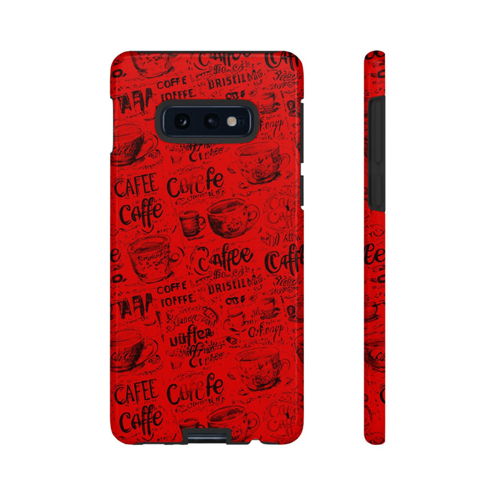 Cute Samsung Phone Case | Aesthetic Samsung Phone Case | Galaxy S23, S22, S21, S20 | Red Black Coffee, Protective Phone Case - Studio40ParkLane