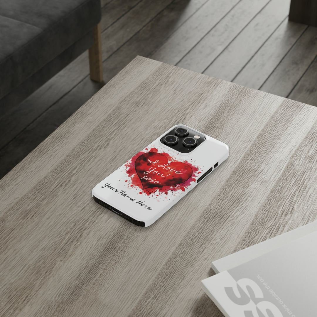Slim Personalized Slim Cute iPhone Cases - | iPhone 15 Case | iPhone 15 Pro Max Case, Iphone 14 Case, Iphone 14 Pro Max, Iphone 13, Valentine Heart Love - Studio40ParkLane