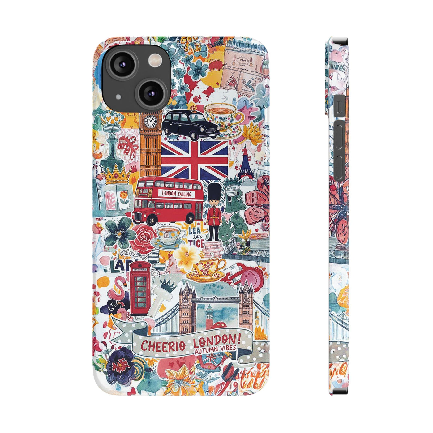 Slim London England Coquette Collage Cute Phone Case for Iphone 17 - | iPhone 16 Pro Max Case | iPhone 15 Case Iphone 14 13 12 11 10 9 8 7 - Studio40ParkLane