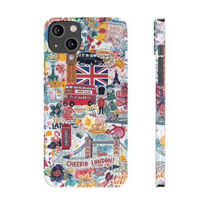 Slim London England Coquette Collage Cute Phone Case for Iphone 17 - | iPhone 16 Pro Max Case | iPhone 15 Case Iphone 14 13 12 11 10 9 8 7 - Studio40ParkLane