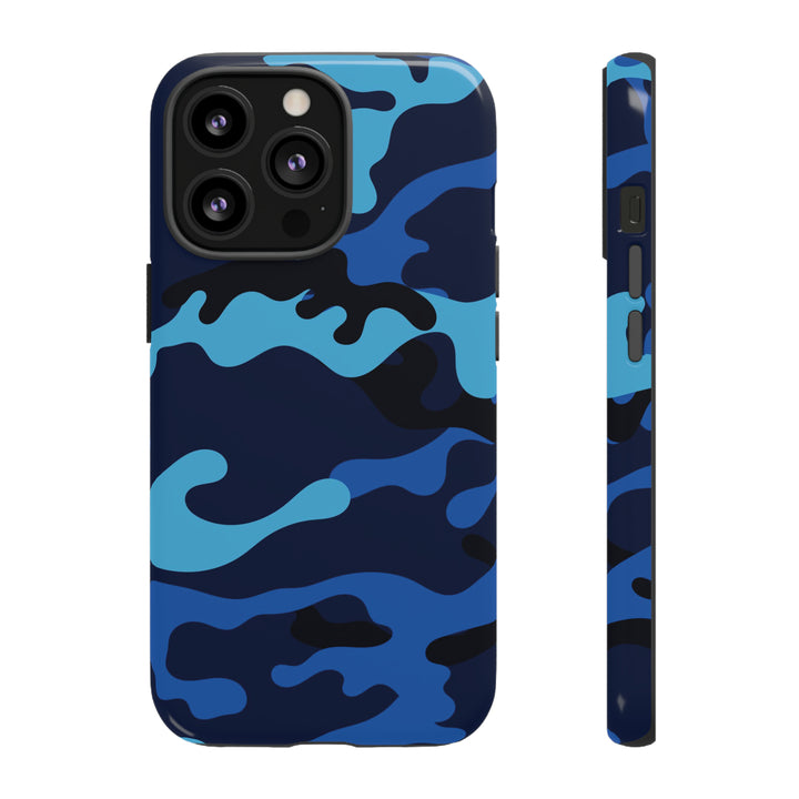 Cool Phone Case | Blue Camouflage, For iPhone 15 Case | iPhone 15 Pro Case, Iphone 14 Case, Iphone 14 Pro Max Case, Protective Iphone Case - Studio40ParkLane