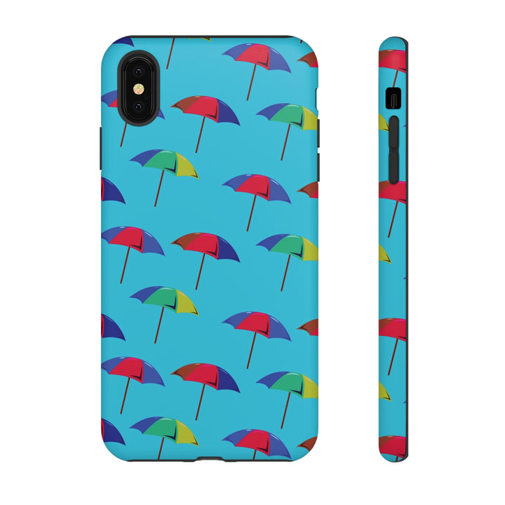 Cute IPhone Case | Colorful Beach Parasols Blue, iPhone 15 Case | iPhone 15 Pro Case, Iphone 14 Case, Iphone 14 Pro Max Case, Protective Iphone Case - Studio40ParkLane