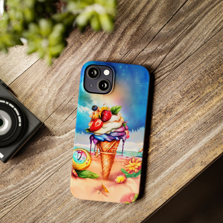 Slim Summer Ice Cream Cone Slim Cute Phone Cases for Iphone | iPhone 15 Case | iPhone 15 Pro Max Case, Iphone 14, Iphone 14 Pro Max, Iphone 13 - Studio40ParkLane