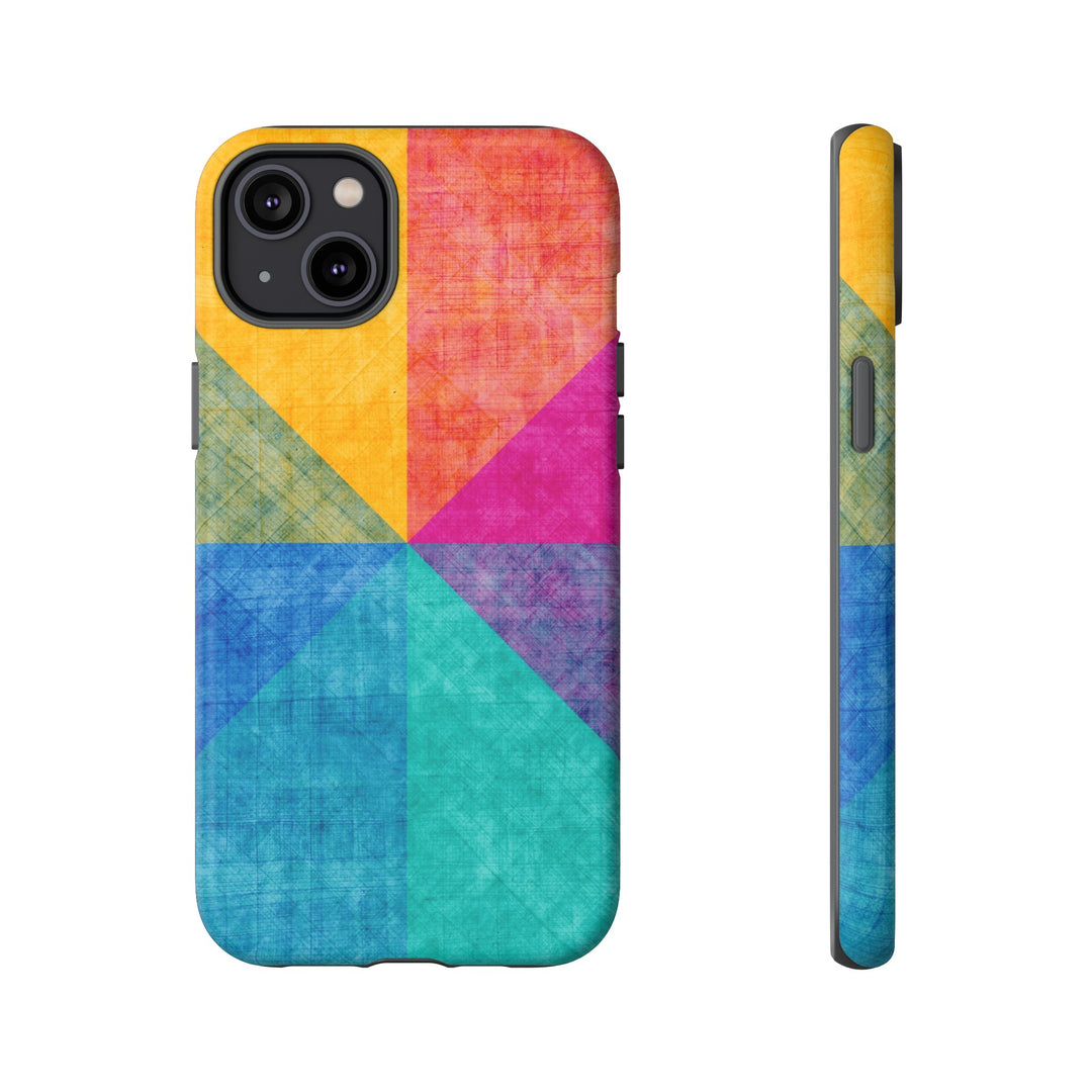 Impact Resistant, Colored Shapes, Cute Phone Cases for Samsung S24, S23, S22, S21, IPhone 15 pro Iphone 14 pro Iphone 13 IPhone 12 Iphone 11 - Studio40ParkLane