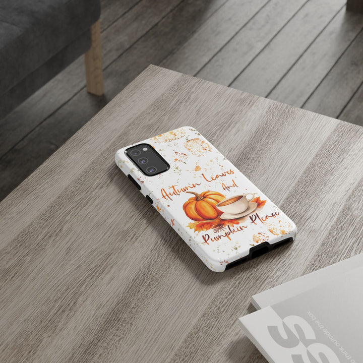 Impact Resistant, Fall Leaves Pumpkin Pie, Cute Phone Cases for Samsung S24, S23, S22, S21, IPhone 15 pro Iphone 14 pro Iphone 13 IPhone 12 Iphone 11 - Studio40ParkLane