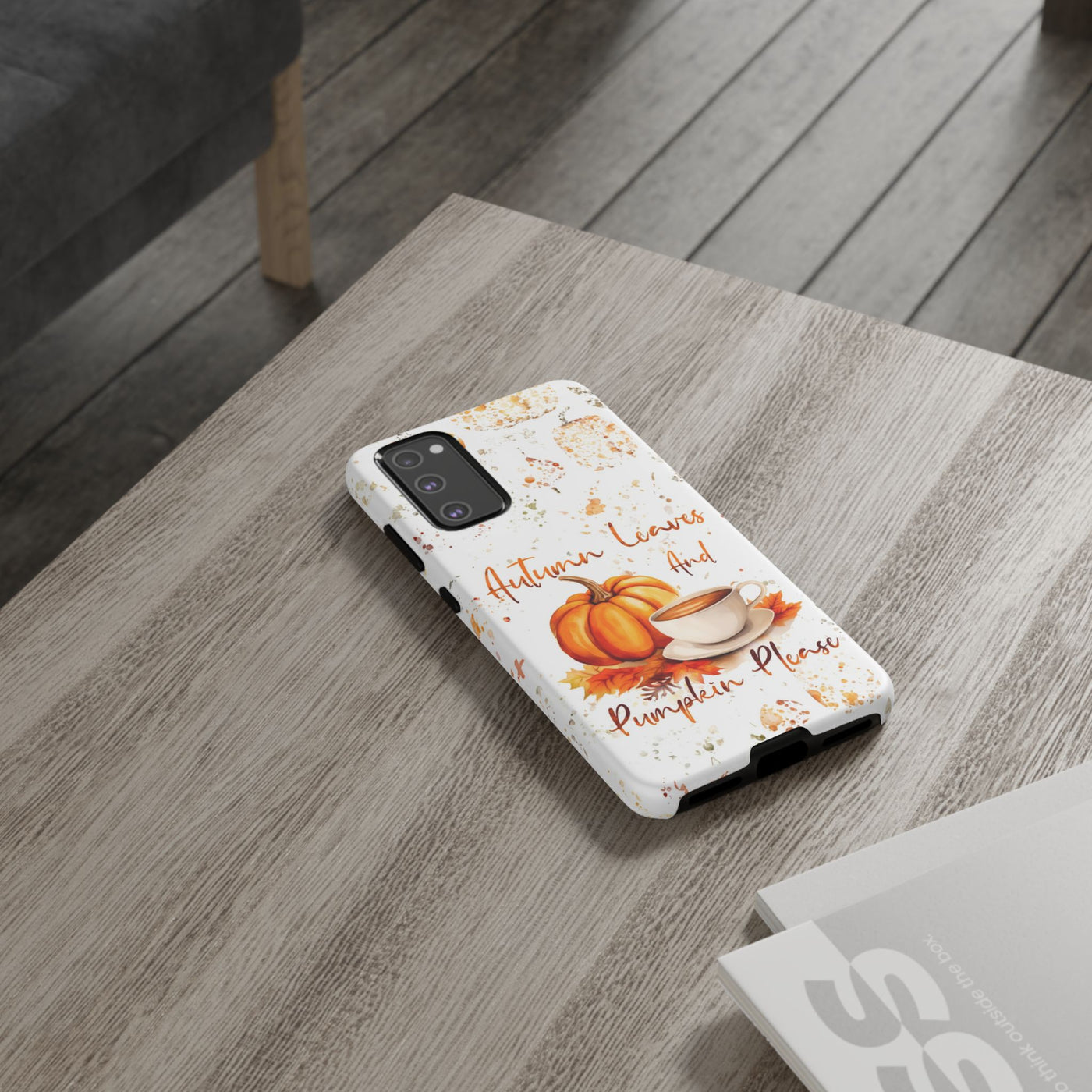 Impact Resistant, Fall Leaves Pumpkin Pie, Cute Phone Cases for Samsung S24, S23, S22, S21, IPhone 15 pro Iphone 14 pro Iphone 13 IPhone 12 Iphone 11