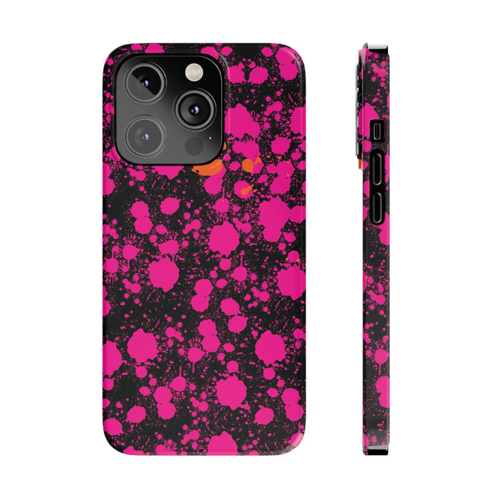 Slim Cute Phone Cases for Iphone - | iPhone 15 Case | iPhone 15 Pro Max Case, Iphone 14 Case, Iphone 14 Pro Max, Iphone 13, Pink Orange Paint Splash - Studio40ParkLane