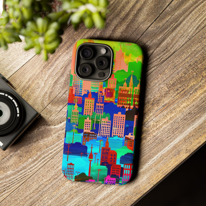 Cute Samsung Case | Cool Iphone Case | Summer City Skyline, Samsung S24, S23, S22, S21, IPhone 15 Case | Iphone 14 Case, Iphone 13 Case - Studio40ParkLane