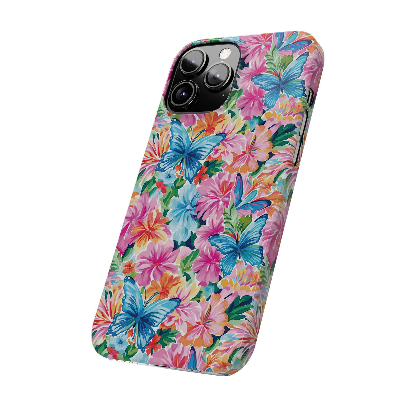 Slim Butterflies Flowers Gift for Her Cute Phone Cases for Iphone 16 Pro Max | iPhone 15 Case | iPhone 15 Pro Max Case, Iphone 14, 13, 12, 11, 10, 8, 7