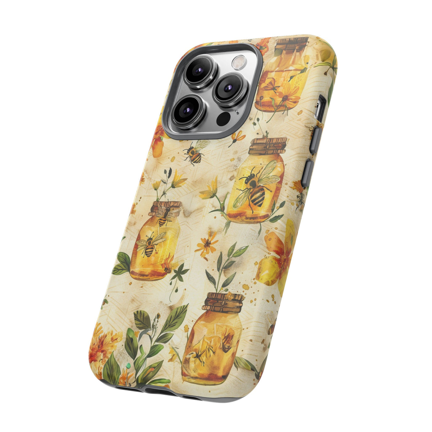 Impact Resistant, Honey Bees, Cute Phone Cases for Samsung S24, S23, S22, S21, IPhone 15 pro Iphone 14 pro Iphone 13 IPhone 12 Iphone 11