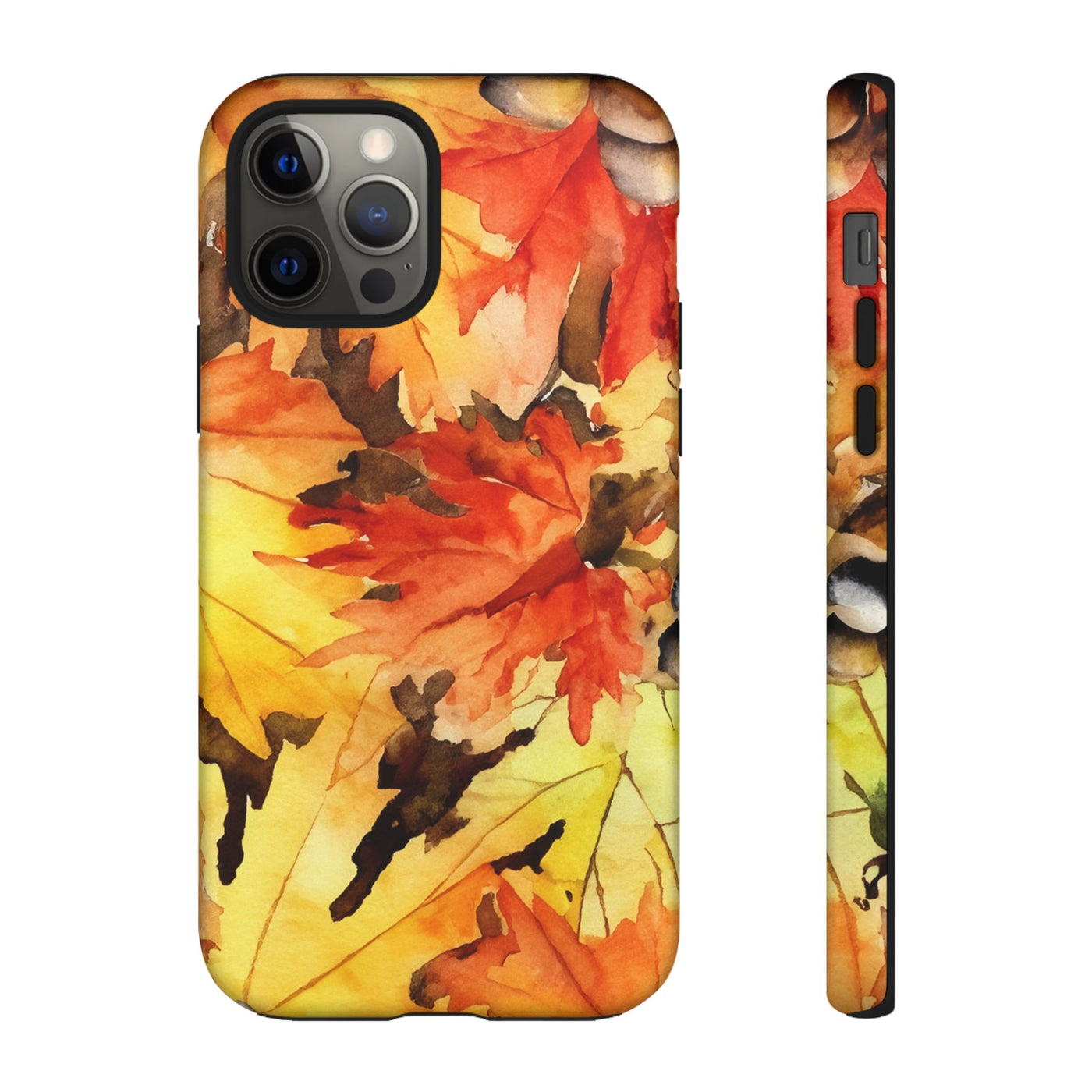 Impact Resistant, Fall Leaves, Cute Phone Cases for Samsung S24, S23, S22, S21, IPhone 15 pro Iphone 14 pro Iphone 13 IPhone 12 Iphone 11