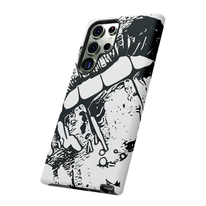 Cute Samsung Phone Case | Aesthetic Samsung Phone Case | Smile Lips Black White | Galaxy S23, S22, S21, S20 | Luxury Double Layer | Cool - Studio40ParkLane