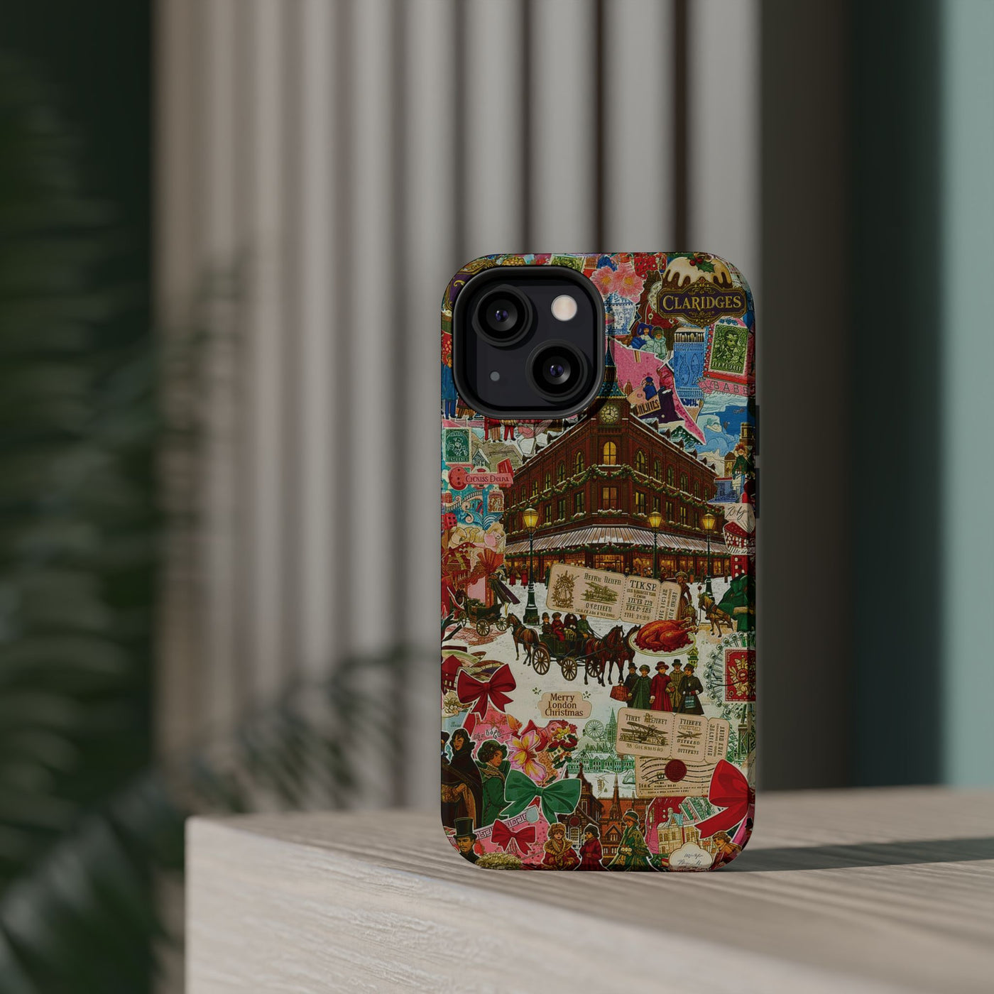 Aesthetic Tough Magsafe London Coquette Collage Phone Case - For iPhone 17 Pro Max iPhone 16 Pro iPhone 15 Iphone 14 Plus 13 Pro 12 11 10 - Studio40ParkLane