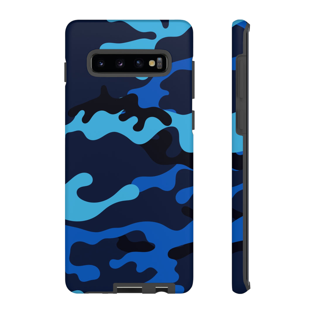Cute Samsung Phone Case | Aesthetic Samsung Phone Case | Galaxy S23, S22, S21, S20 | Blue Camouflage, Protective Phone Case - Studio40ParkLane