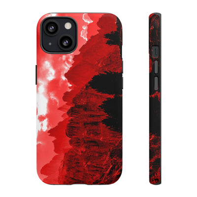 Cute IPhone Case | iPhone 15 Case | iPhone 15 Pro Max Case, Iphone 14 Case, Iphone 14 Pro Max Case IPhone Case for Art Lovers - Red Mountains