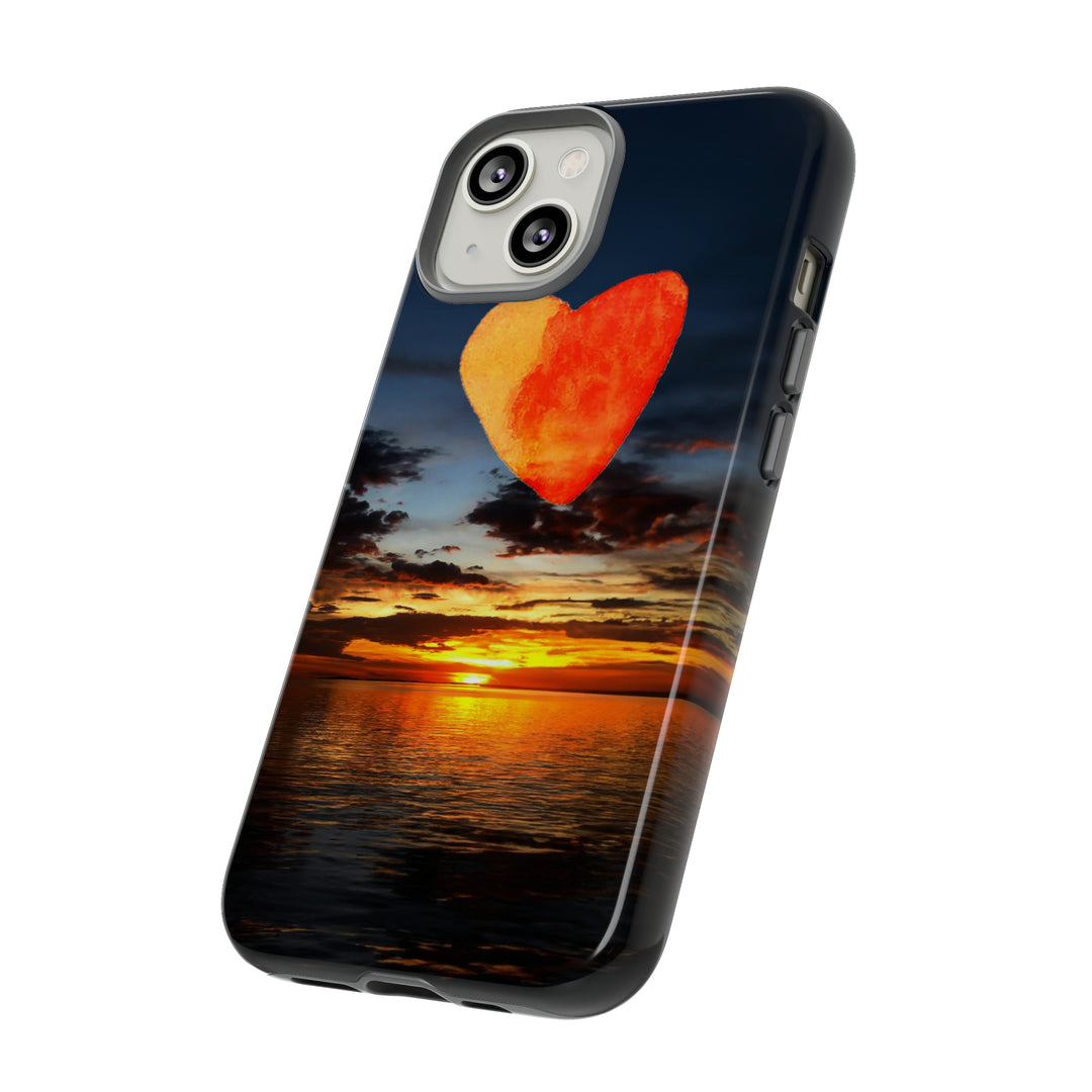 Cute IPhone Case | Rising Heart Love Sunset, iPhone 15 Case | iPhone 15 Pro Case, Iphone 14 Case, Iphone 14 Pro Max Case - Studio40ParkLane