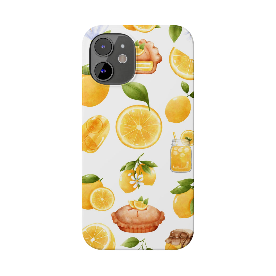Slim Cute Phone Cases for Iphone - | iPhone 15 Case | iPhone 15 Pro Max Case, Iphone 14 Case, Iphone 14 Pro Max, Iphone 13, Summer Fruit Lemon - Studio40ParkLane