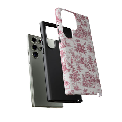 Premium Tough French Toile Gift for Her Cute Phone Cases for Samsung S25, S24, S23, S22, S21 Iphone, 16, 15, 14, 13, 12 Plus Max Pro Ultra - Studio40ParkLane